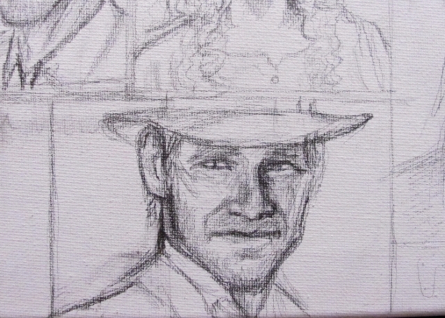 Here's a detail of my Indiana Jones sketch.