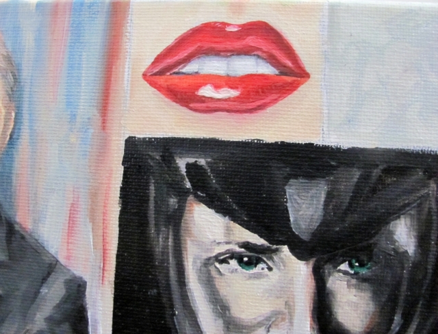 Here you can see some random lips that I painted as well as the top of Loki's face.